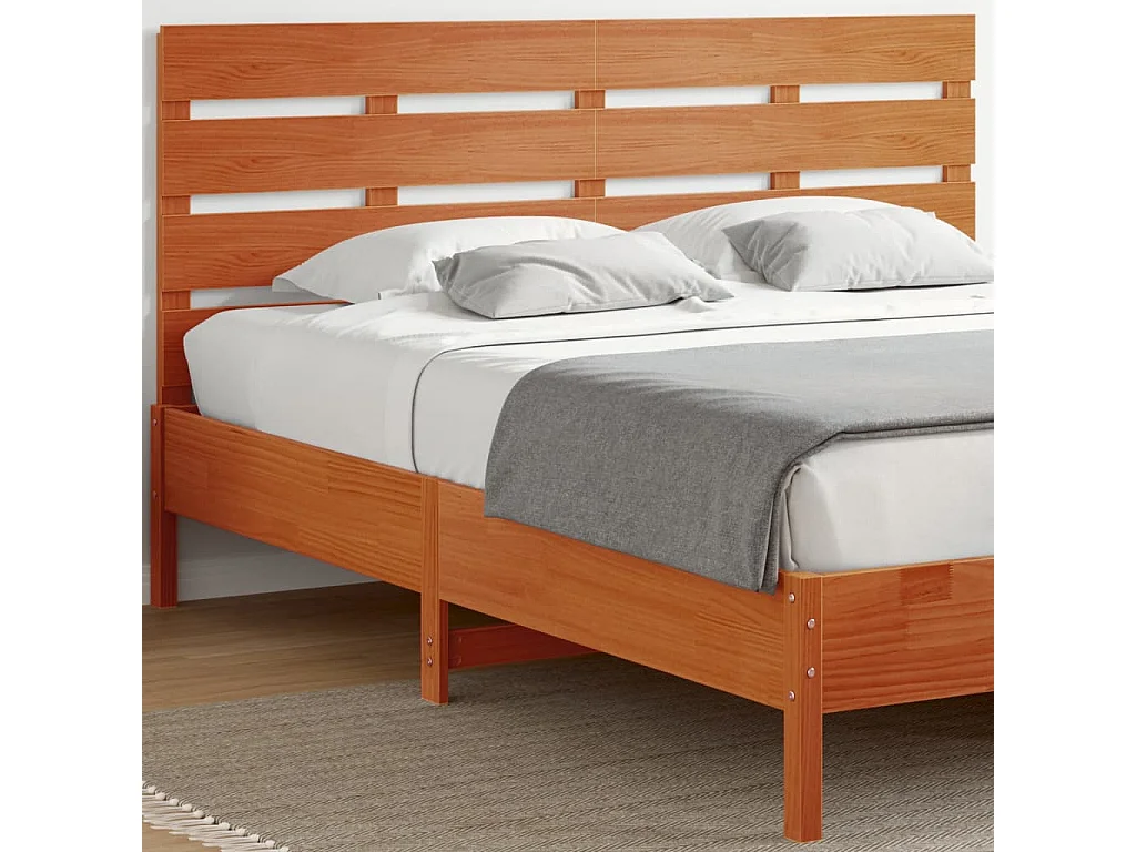 Tête de lit cire marron 180 cm bois massif de pin QED58828