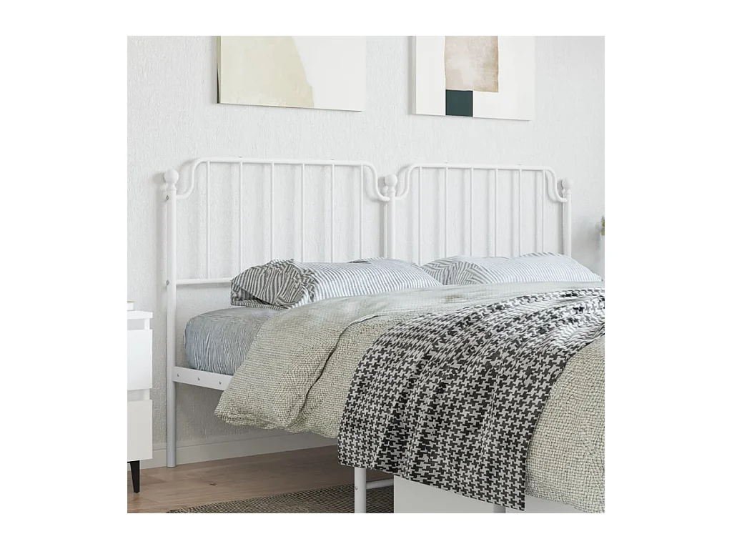 Tête de lit métal blanc 180 cm QED46940