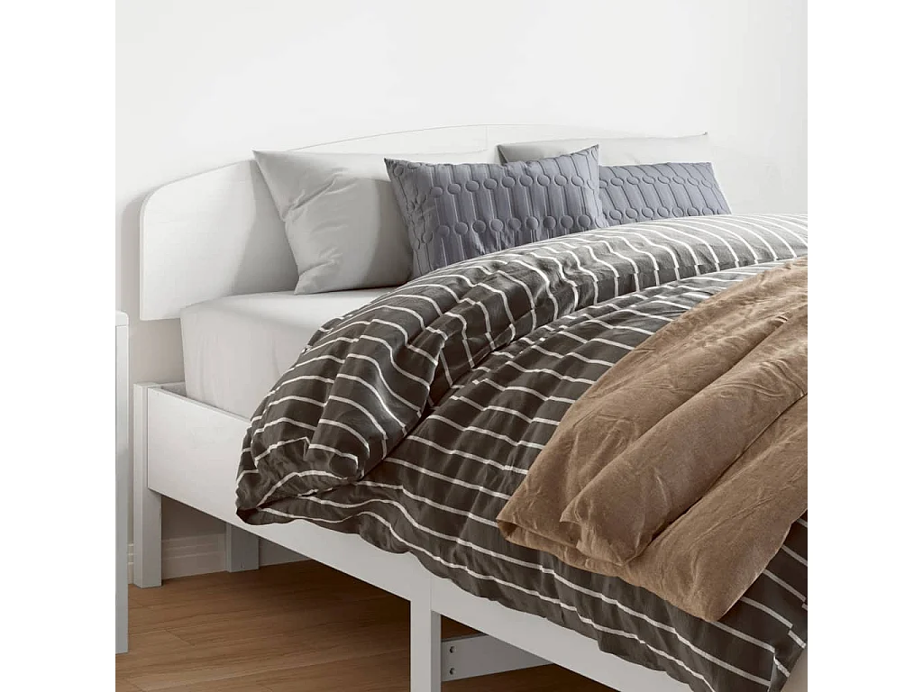 Testiera Bianca 150 cm in Legno Massello di Pino CFW403046