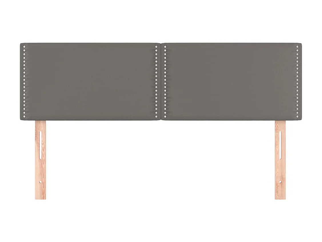 Cabeceira de cama 2 pcs couro artificial 72x5x78/88 cm cinzento PT588392