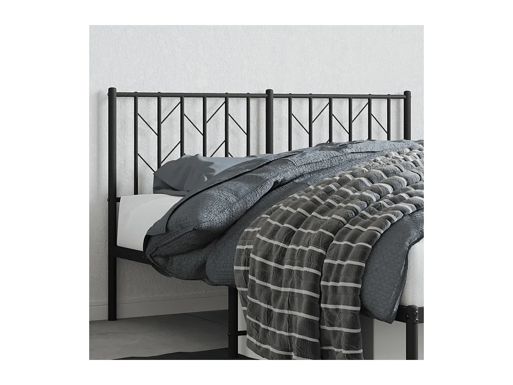 Testiera | Testata del letto in Metallo Nero 140 cm