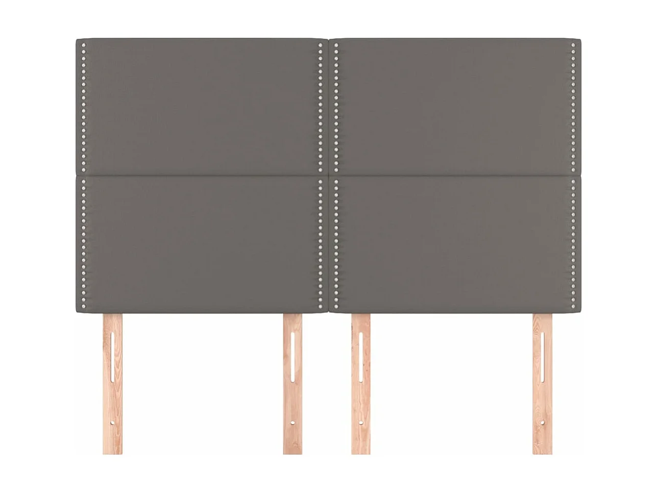 Têtes de lit 4 pcs Gris 72x5x78/88 cm Similicuir QED80284