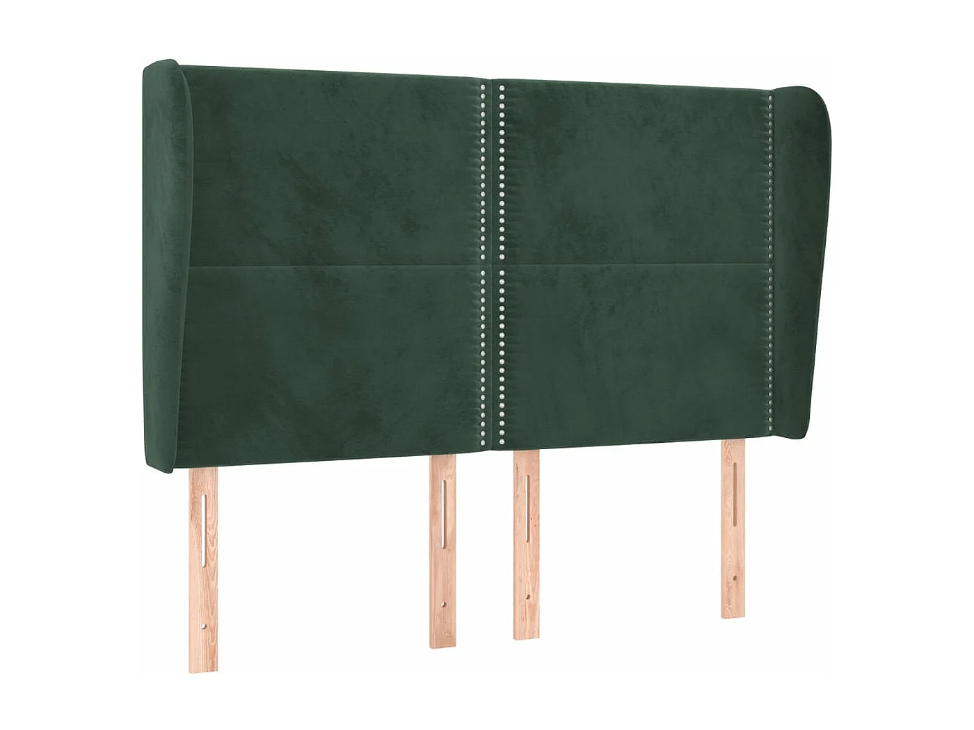Tête de lit avec oreilles Vert foncé 147x23x118/128 cm Velours QED20792