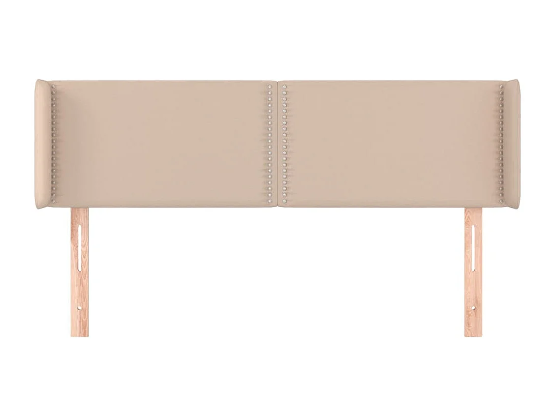 Tête de lit avec oreilles Cappuccino 147x16x78/88 cm Similicuir QED84301