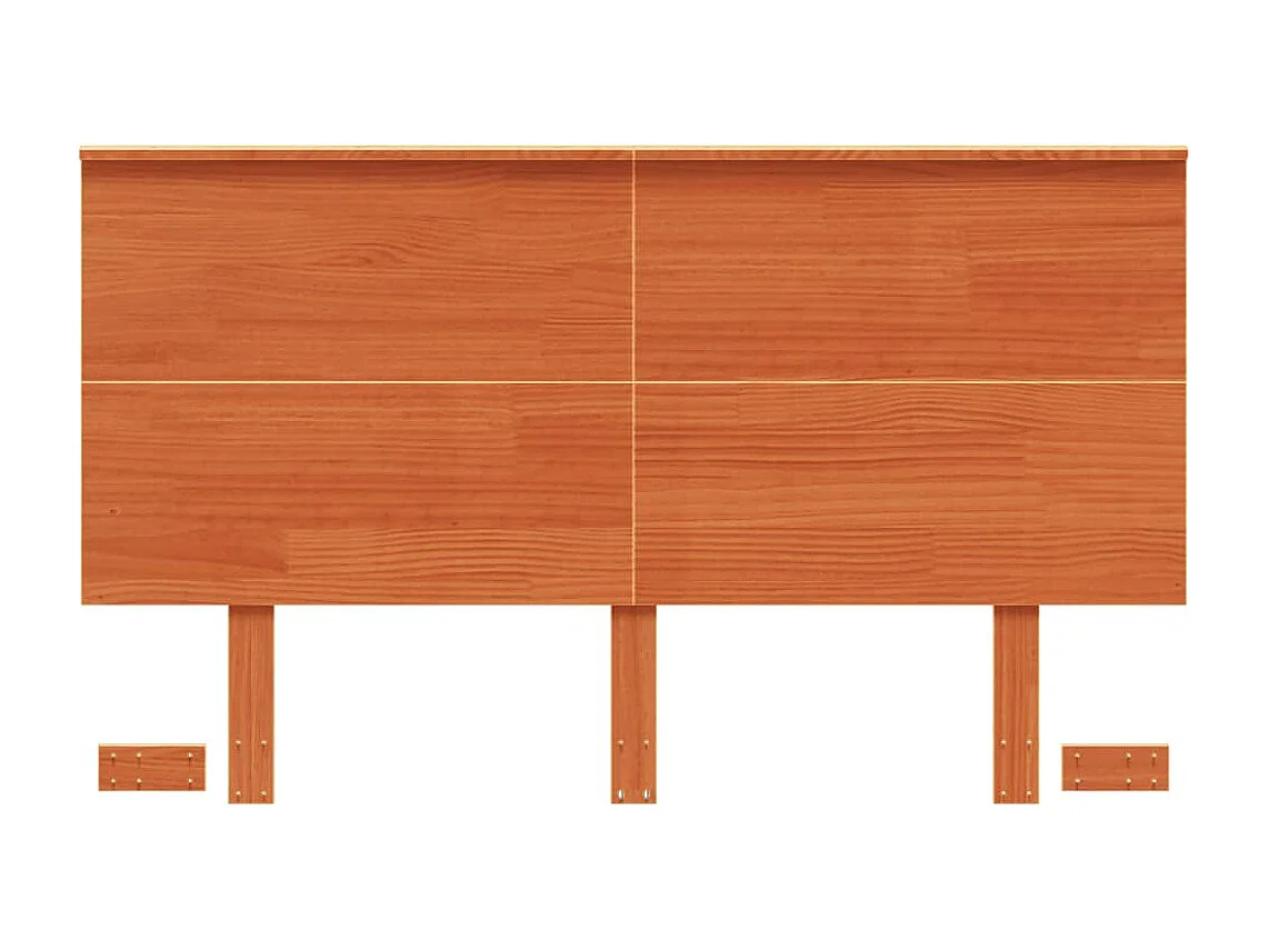 Cabecero de cama madera maciza de pino marrón cera 120 cm ES12435