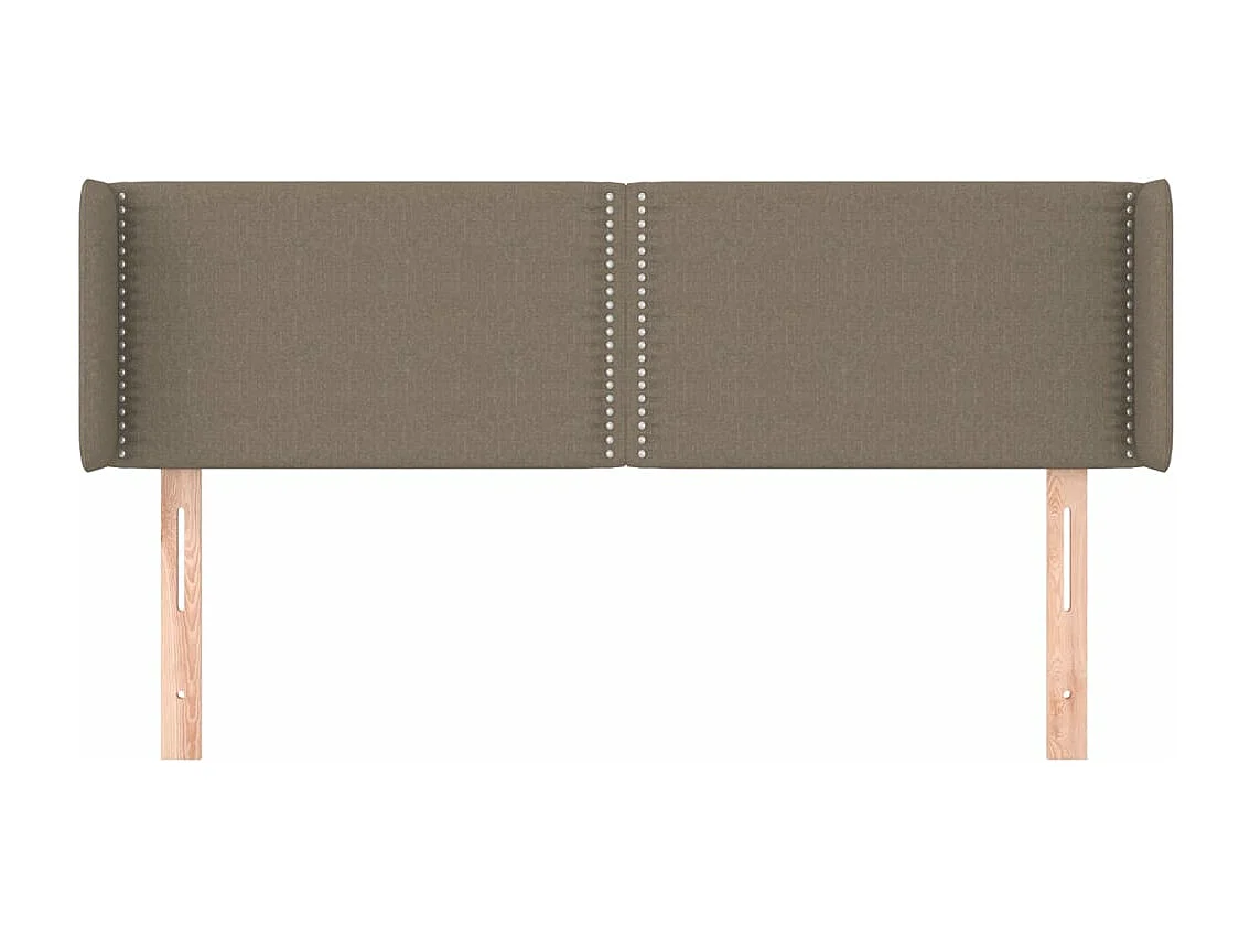 Tête de lit avec oreilles Taupe 147x16x78/88 cm Tissu QED16944