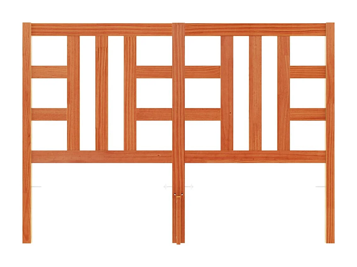 Tête de lit cire marron 135 cm bois massif de pin QED57927