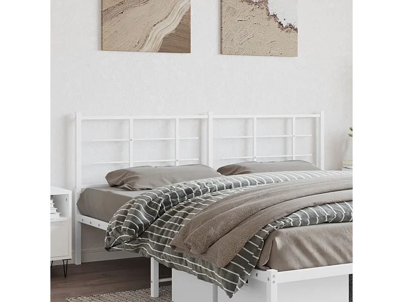 Cabeceira de cama 193 cm metal branco PT718114