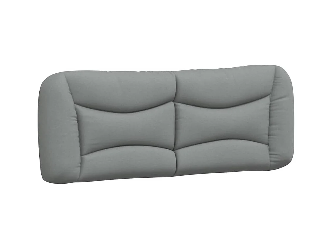 Testata del letto | Cuscino Testiera Grigio Chiaro 120 cm in Tessuto