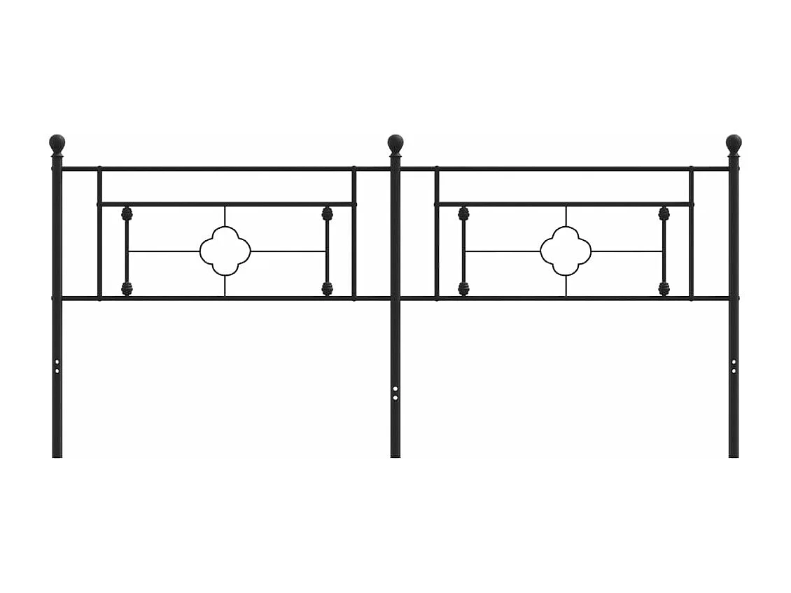 Testiera | Testata del letto in Metallo Nero 200 cm