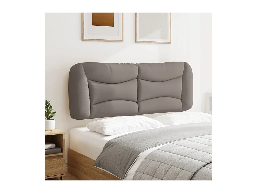 Hoofdbordkussen 140 cm stof taupe NL974383