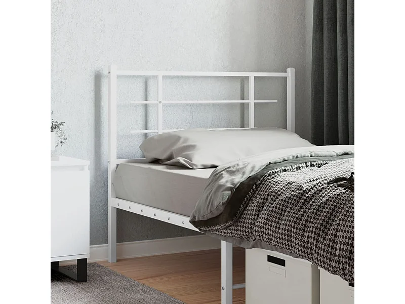 Hoofdbord 107 cm metaal wit NL587656