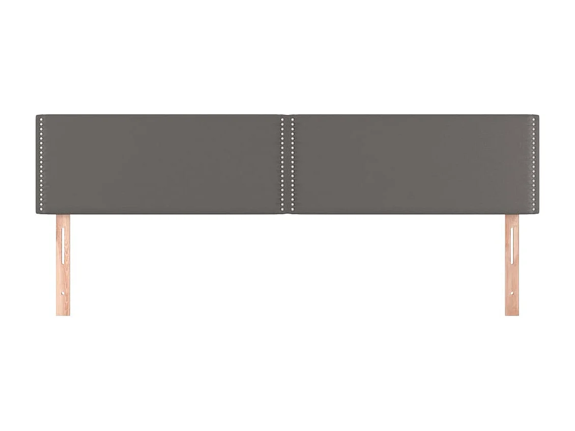 Cabeceira de cama 2 pcs couro artificial 100x5x78/88cm cinzento PT982463