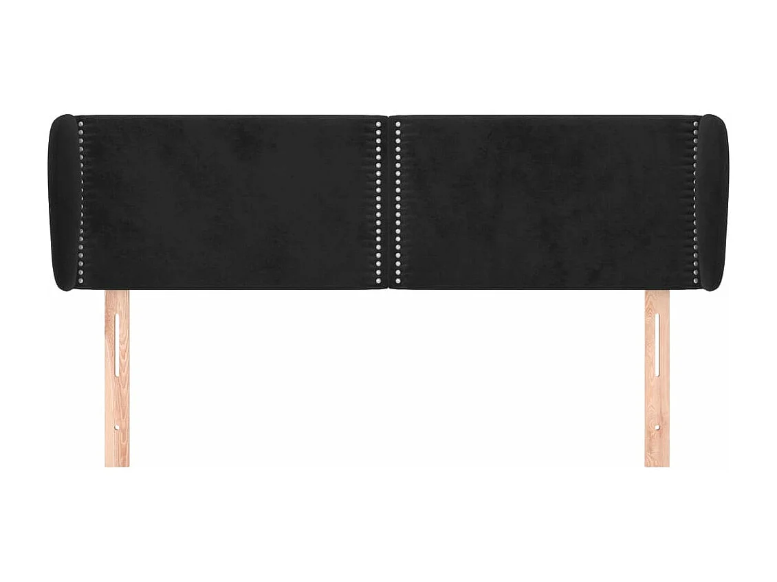 Cabecero de terciopelo negro 147x23x78/88 cm ES85463