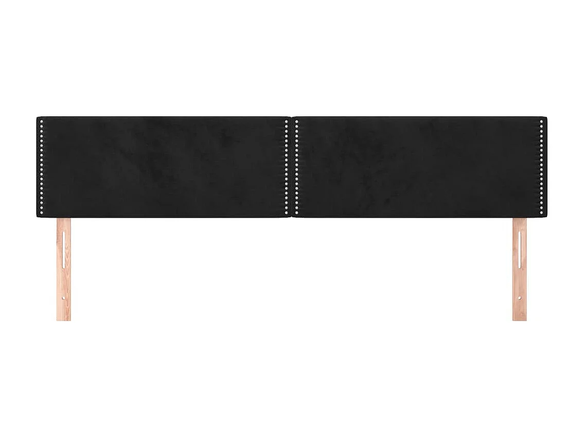 Têtes de lit 2 pcs Noir 80x5x78/88 cm Velours QED92120