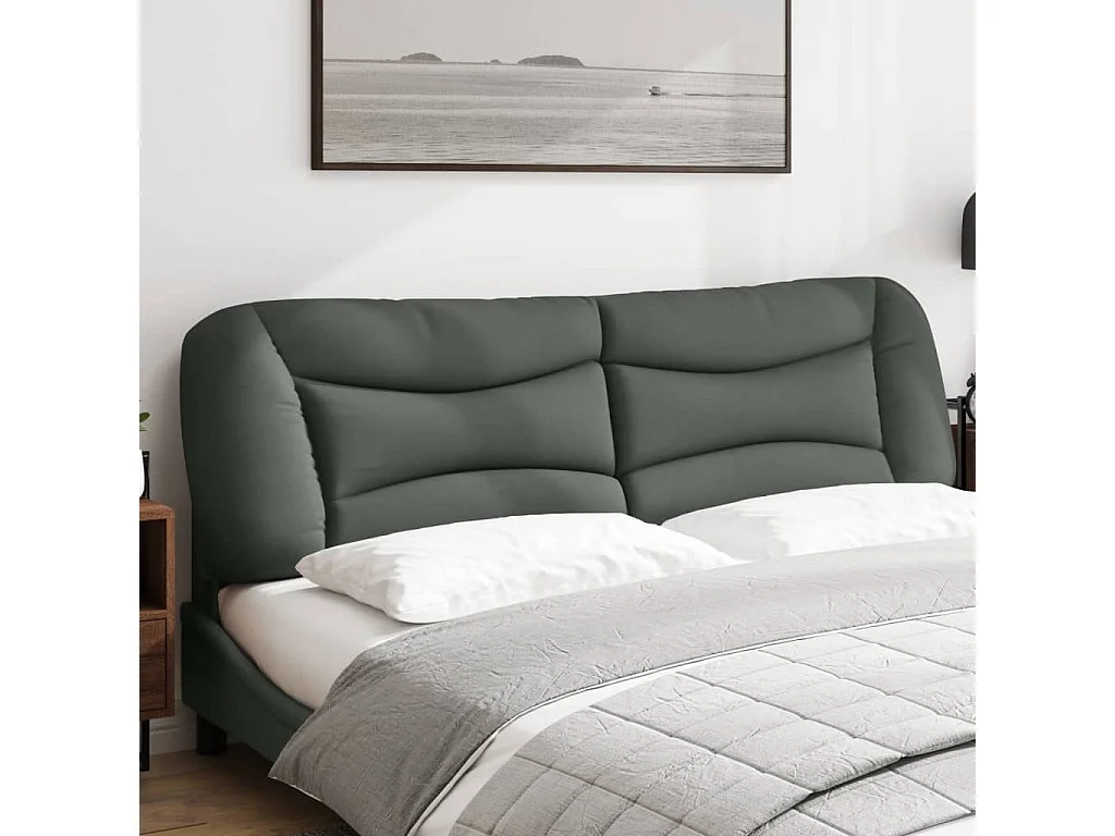 Almofadão de cabeceira 180 cm tecido cinzento-escuro PT664092