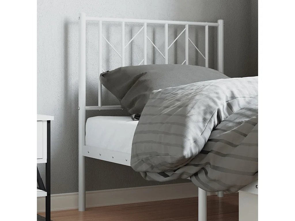 Tête de lit métal blanc 75 cm QED99162