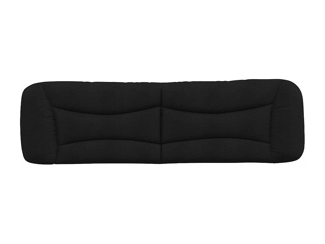 Tête de lit-Coussin noir 180 cm tissu QED14221