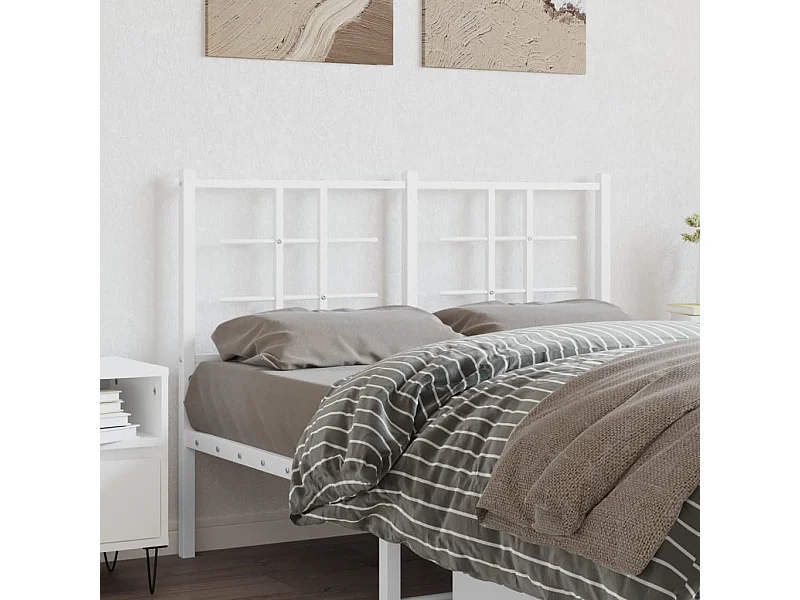 Testiera in Metallo Bianco 120 cm CFW317709