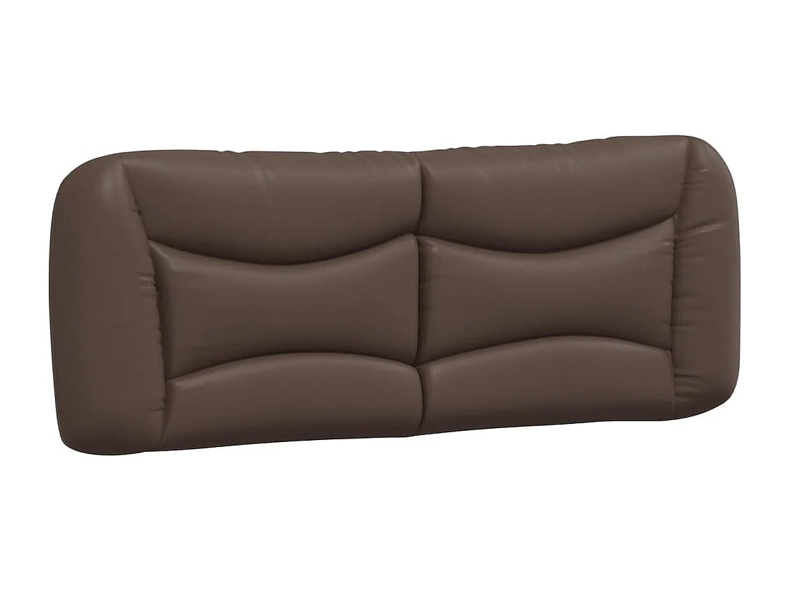 Tête de lit-Coussin marron 140 cm similicuir QED58482
