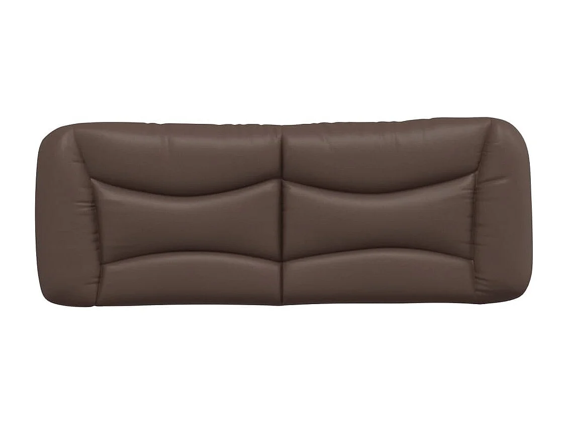 Tête de lit-Coussin marron 140 cm similicuir QED58482