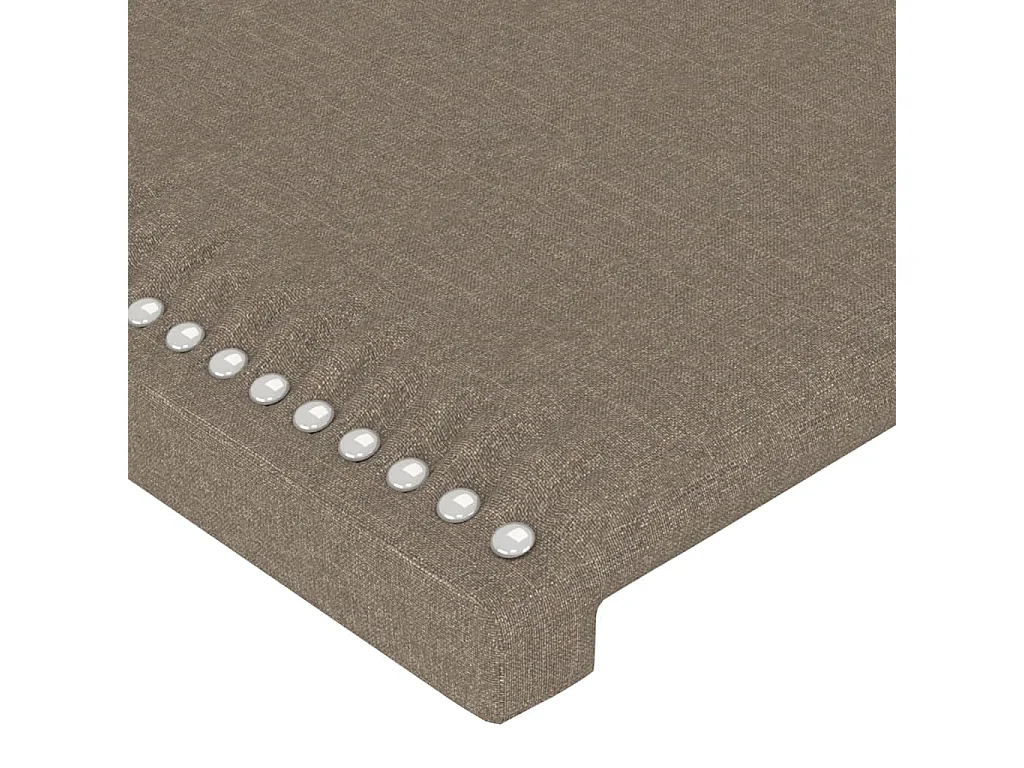 Cabecero con orejas de tela gris taupe 93x23x118/128 cm ES78162