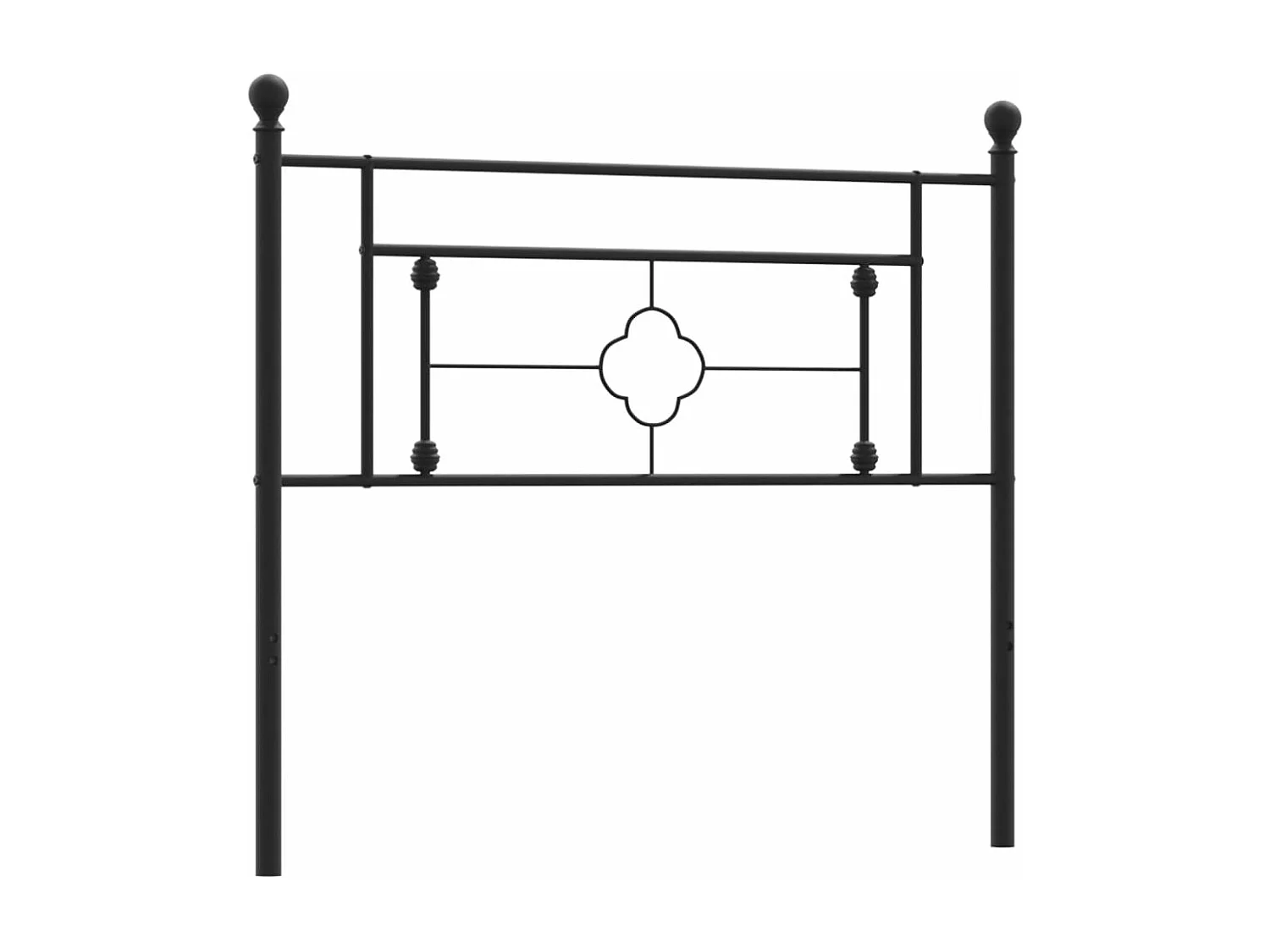 Tête de lit métal noir 107 cm QED37796