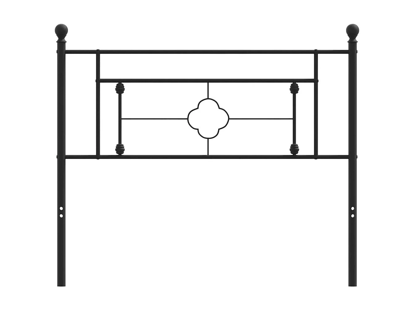 Tête de lit métal noir 107 cm QED37796