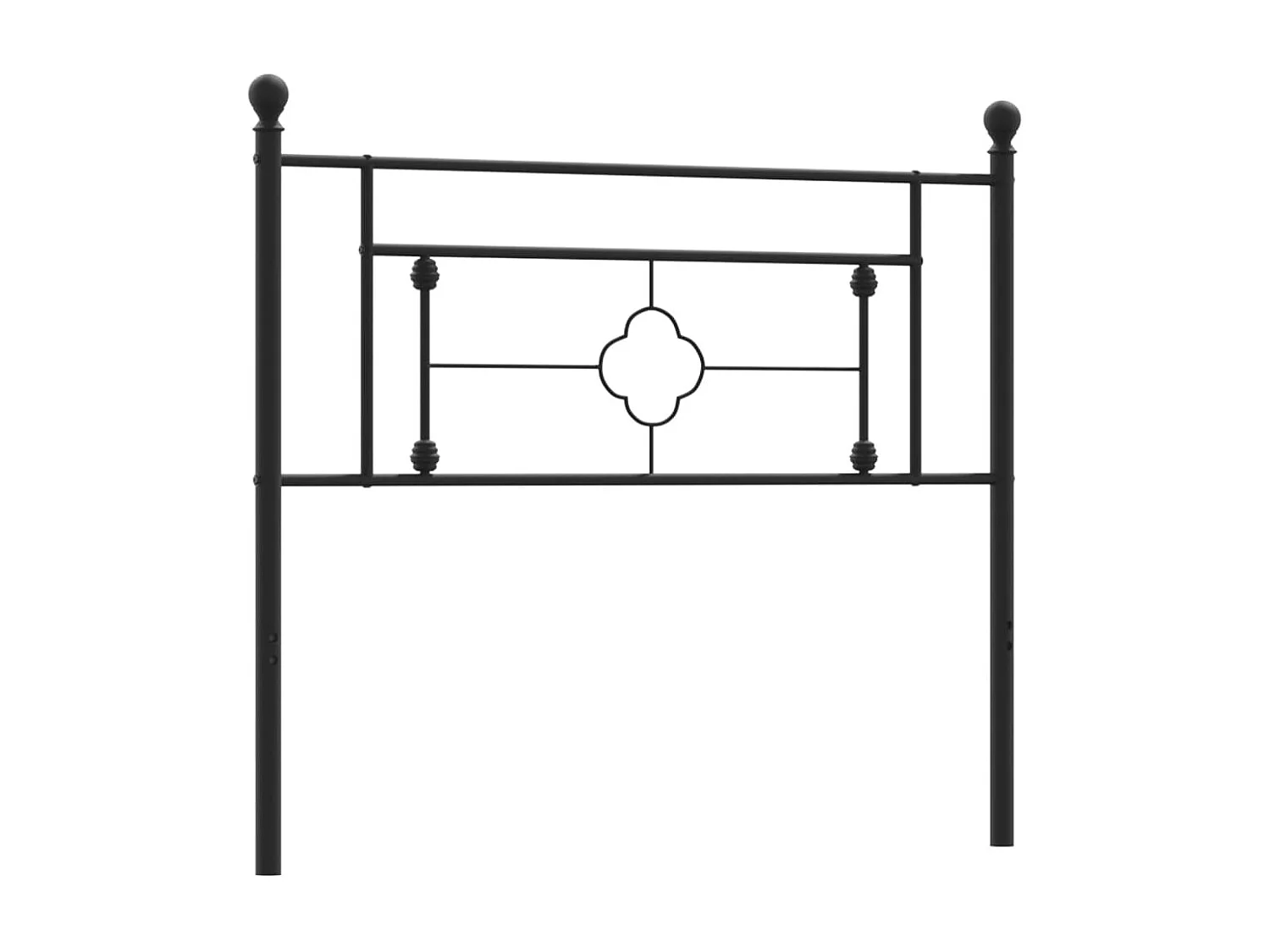 Tête de lit métal noir 107 cm QED37796