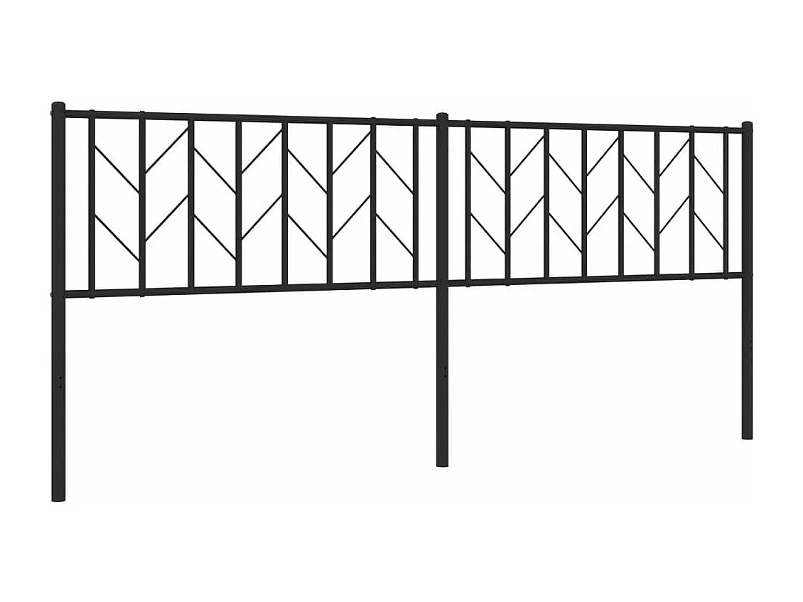 Tête de lit métal noir 200 cm QED31657