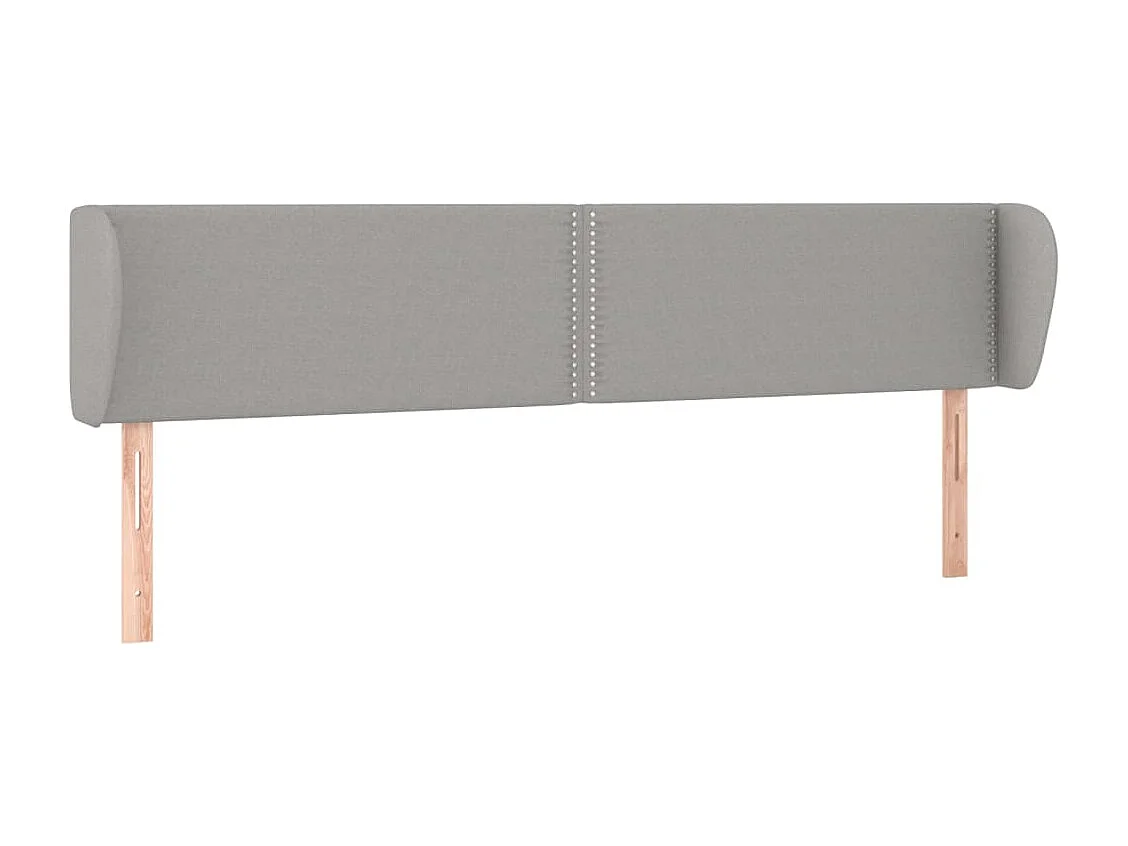 Cabecero de tela gris claro 183x23x78/88 cm ES32976