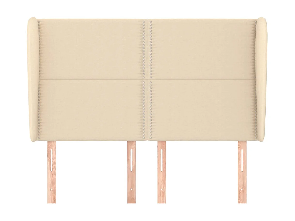 Tête de lit avec oreilles Crème 147x23x118/128 cm Tissu QED81728