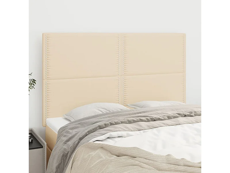 4 Pz Testiere Crema 72x5x78/88 cm in Tessuto CFW307272