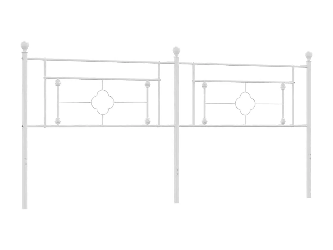 Tête de lit métal blanc 193 cm QED22217
