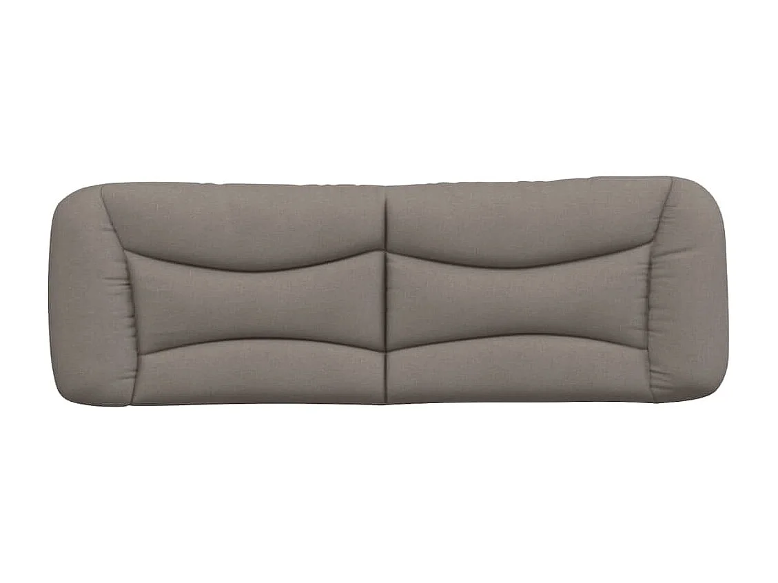 Cabecero de cama acolchado tela gris taupé 160 cm ES11999