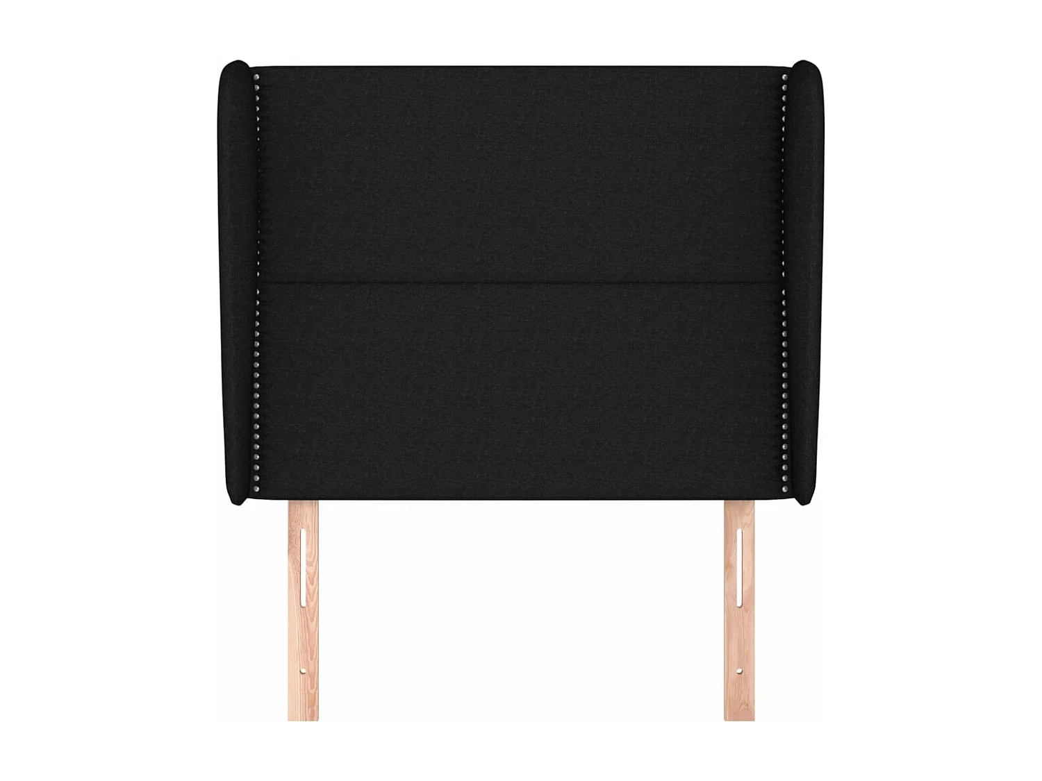 Tête de lit avec oreilles Noir 93x23x118/128 cm Tissu QED87958