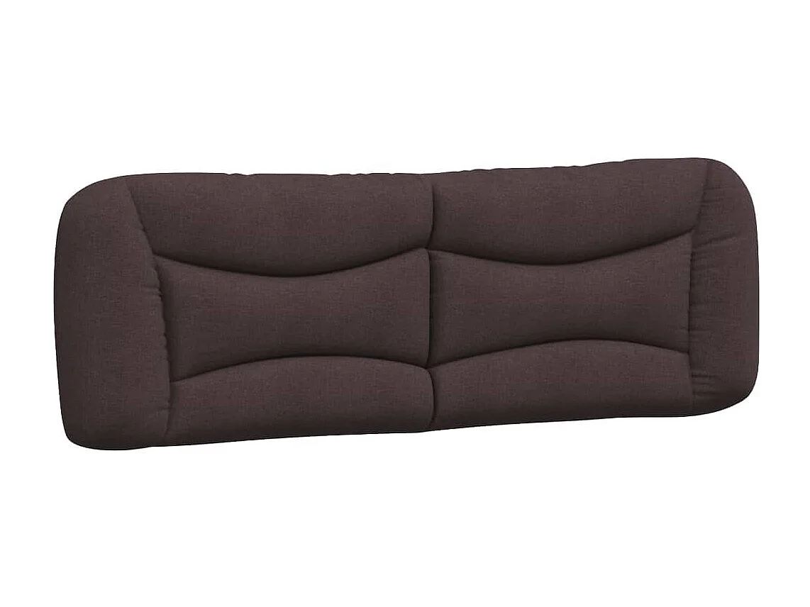 Cabecero de cama acolchado tela marrón oscuro 160 cm ES52536