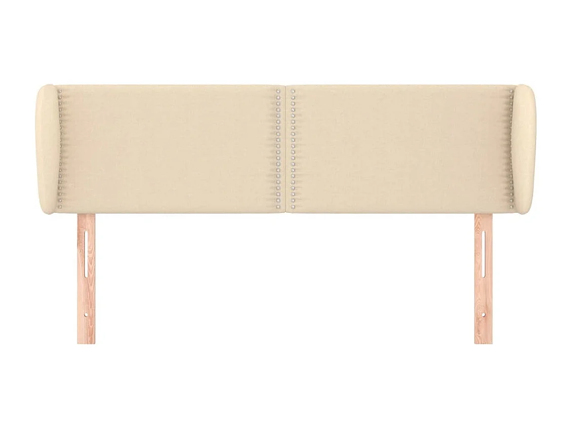 Tête de lit avec oreilles Crème 147x23x78/88 cm Tissu QED42574