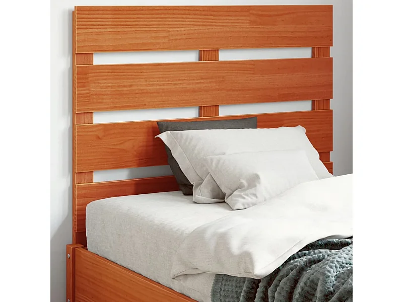 Tête de lit cire marron 90 cm bois massif de pin QED61197