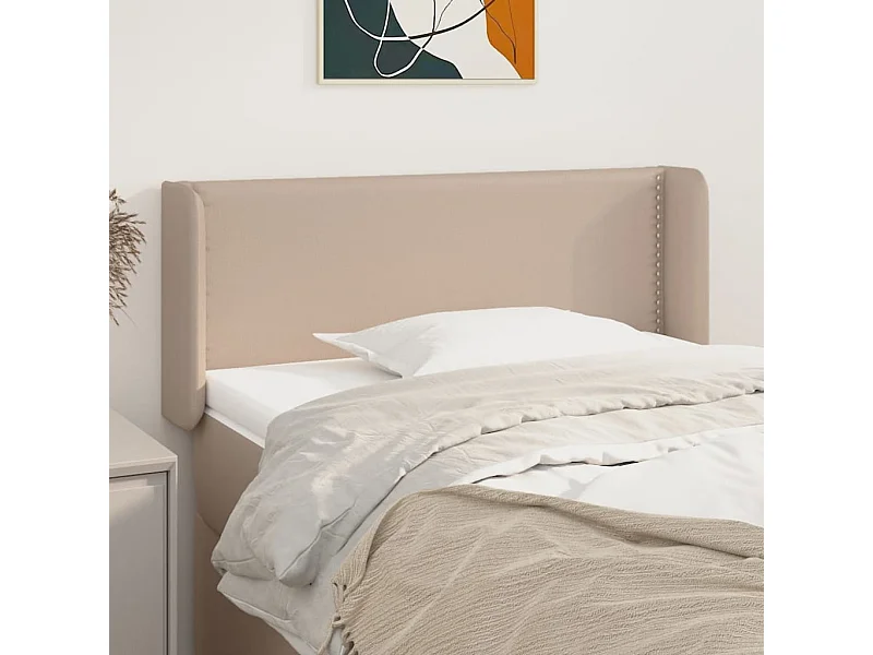 Tête de lit avec oreilles Cappuccino 83x16x78/88 cm Similicuir QED62798