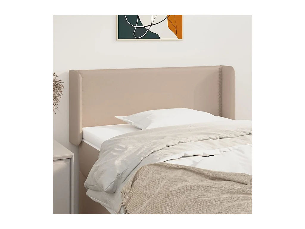 Tête de lit avec oreilles Cappuccino 83x16x78/88 cm Similicuir QED62798