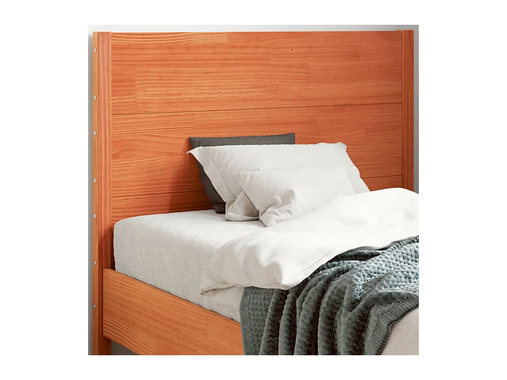 Tête de lit cire marron 100 cm bois massif de pin QED78415