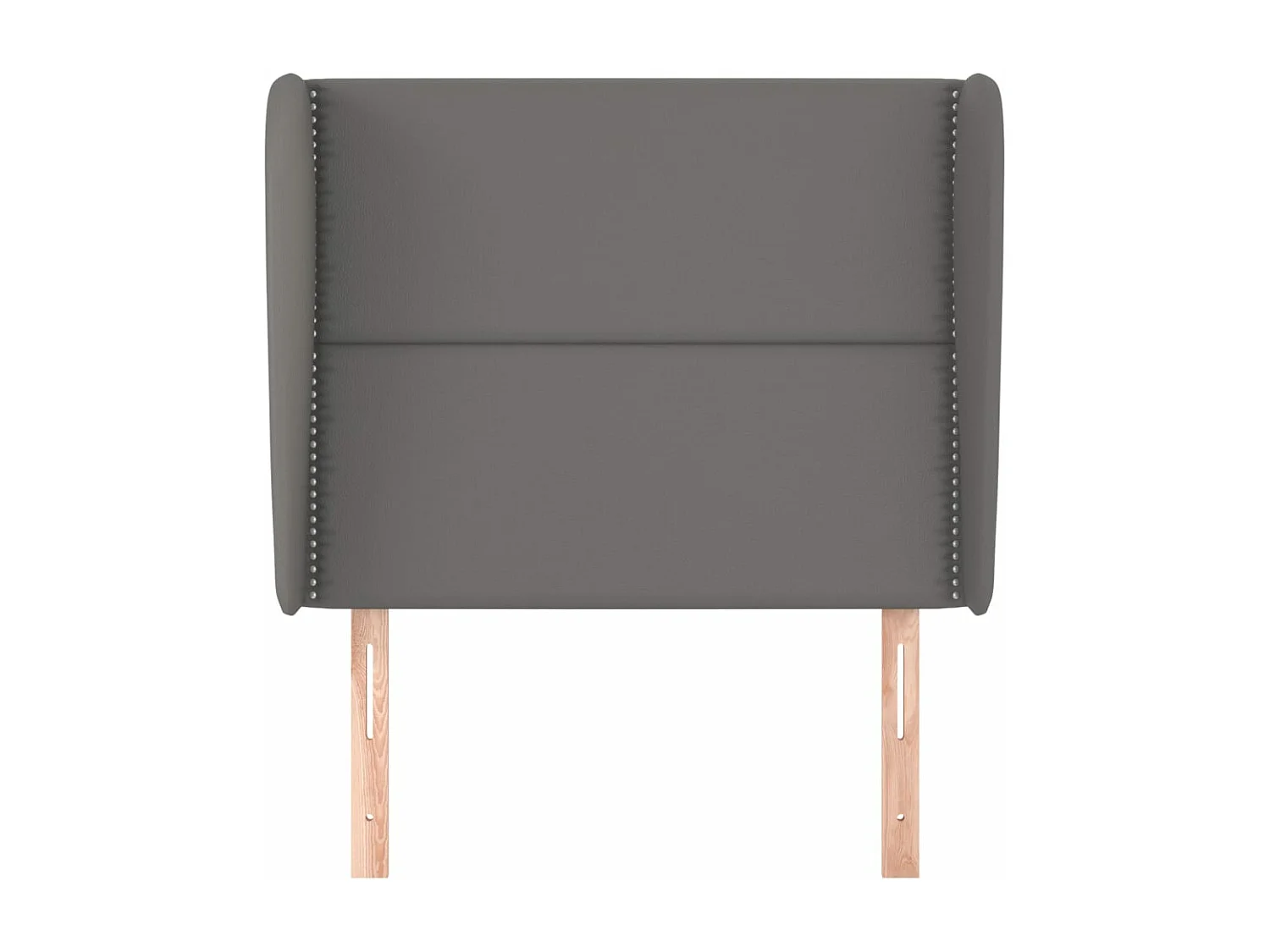 Cabeceira cama c/ abas couro artif. 103x23x118/128 cm cinzento PT237482