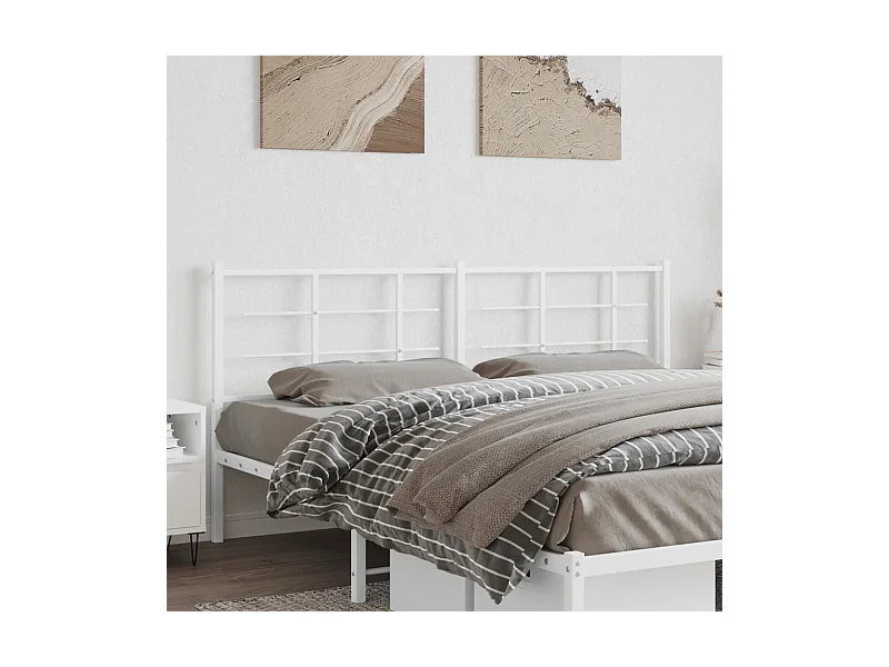 Cabeceira de cama 180 cm metal branco PT218322