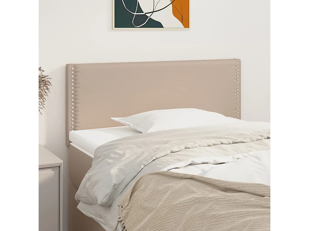 Cabeceira de cama couro artificial 80x5x78/88 cm cappuccino PT357029