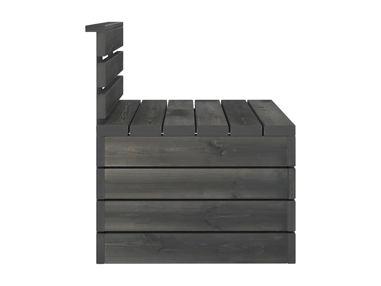 2 pzas Salón de jardín palets madera de pino gris oscuro ES95130