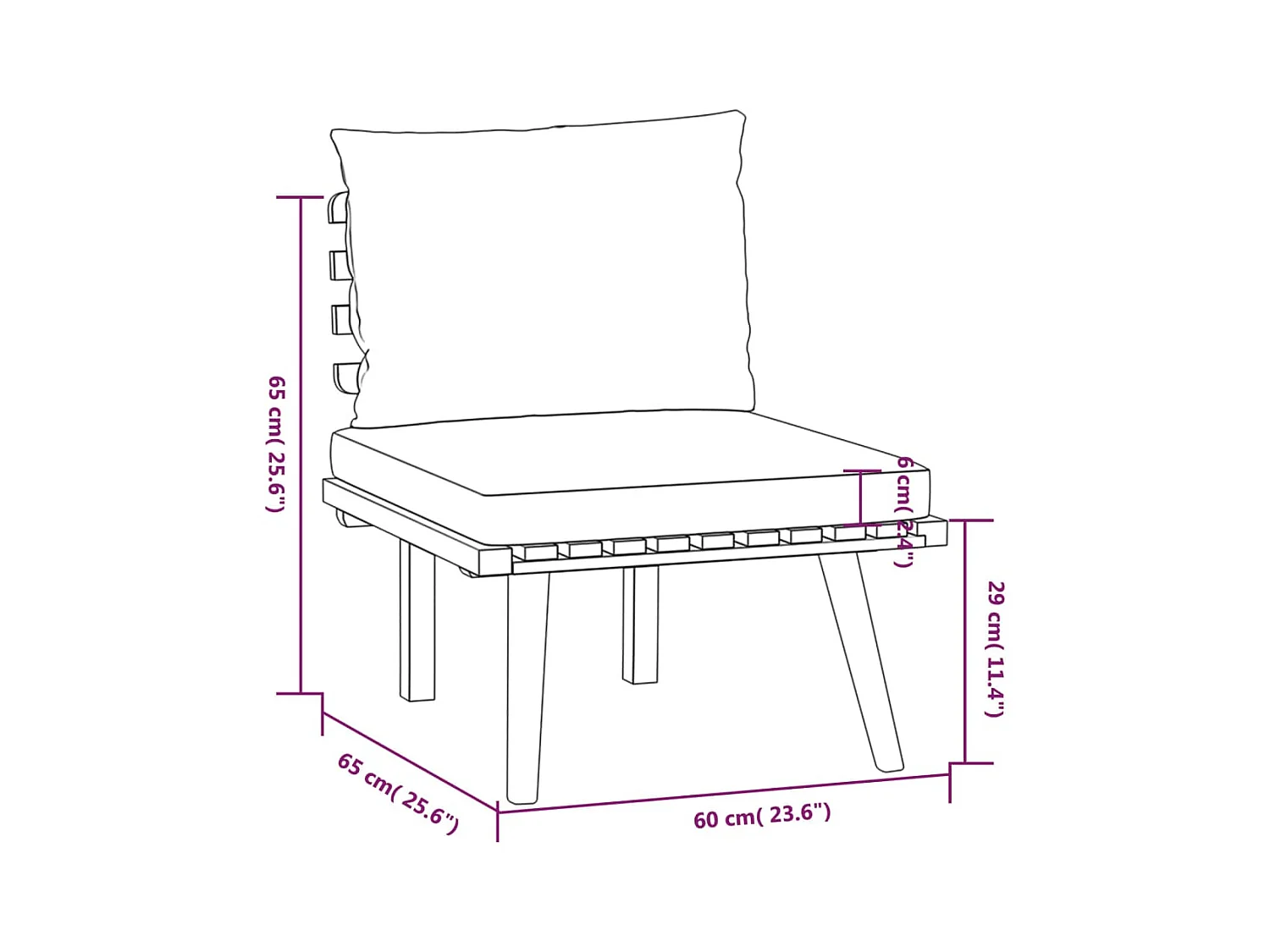 4-tlg. Garten-Sitzgruppe: Sofa + Tisch | Garten-Lounge-Set mit Kissen Massivholz Akazie -GKD455437