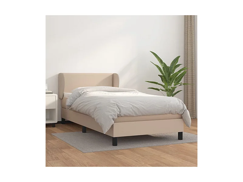 Ensemble complet boxspring - 80x200 cm + Sommier à lattes de lit + matelas Cappuccino  FR89768
