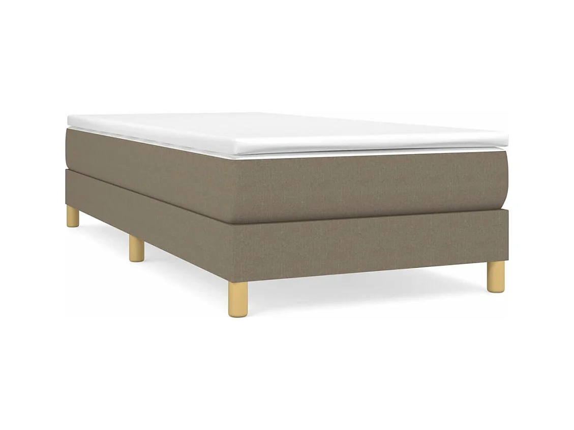 Conjunto Boxspring - 90x190 cm + Somieres + colchón tela gris taupe ES45399