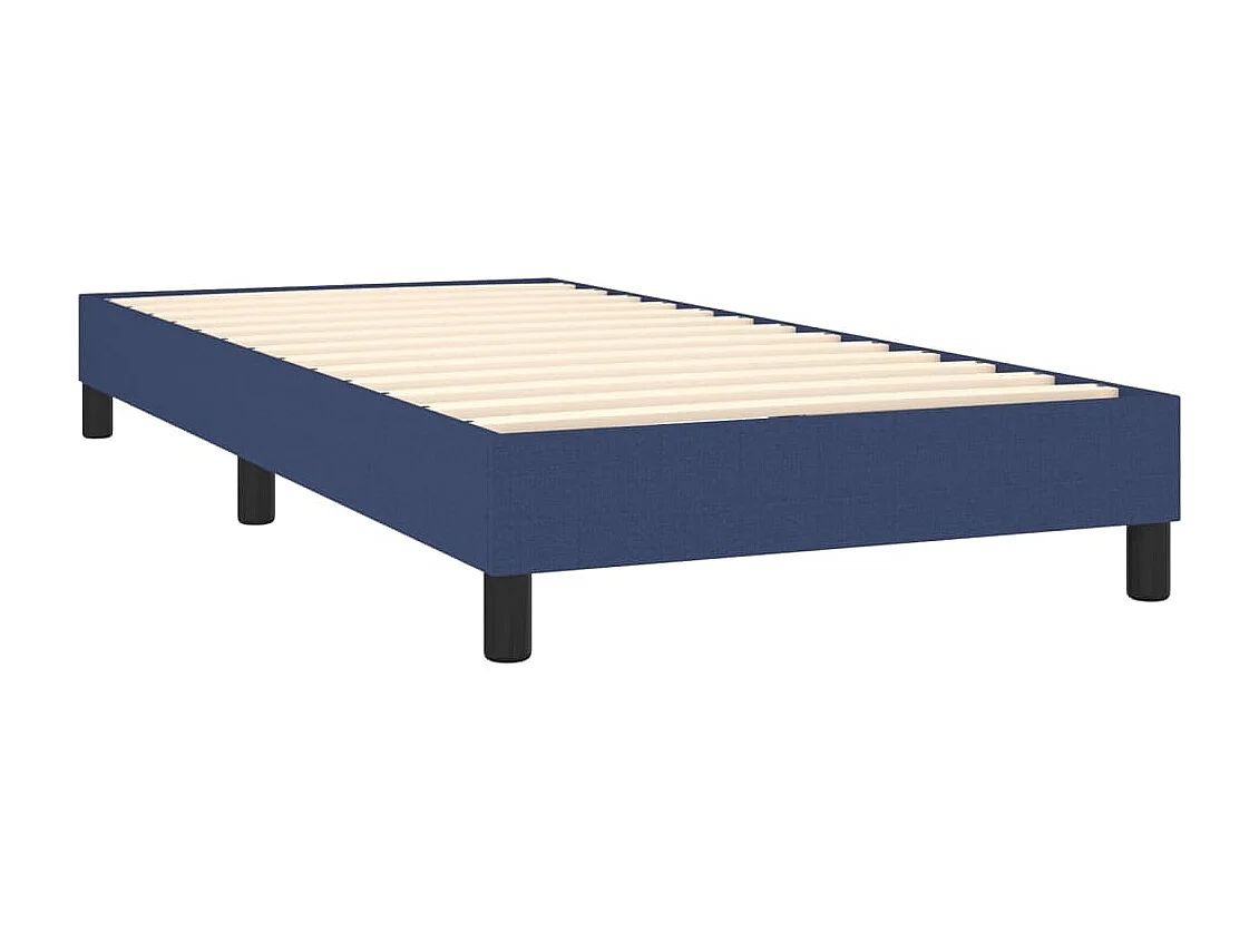 Ensemble complet boxspring - 80x200 cm + Sommier à lattes de lit + matelas + LED Bleu Tissu FR38602
